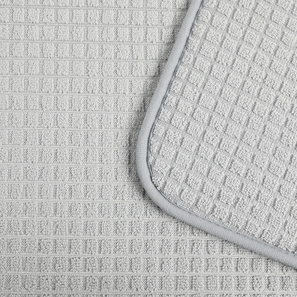 Microfiber Dish Drying Mat Heat Resistant Absorbent Washable Mat for Bottle Rack Kitchen Counter Shelf Fridge Drawer Liner
