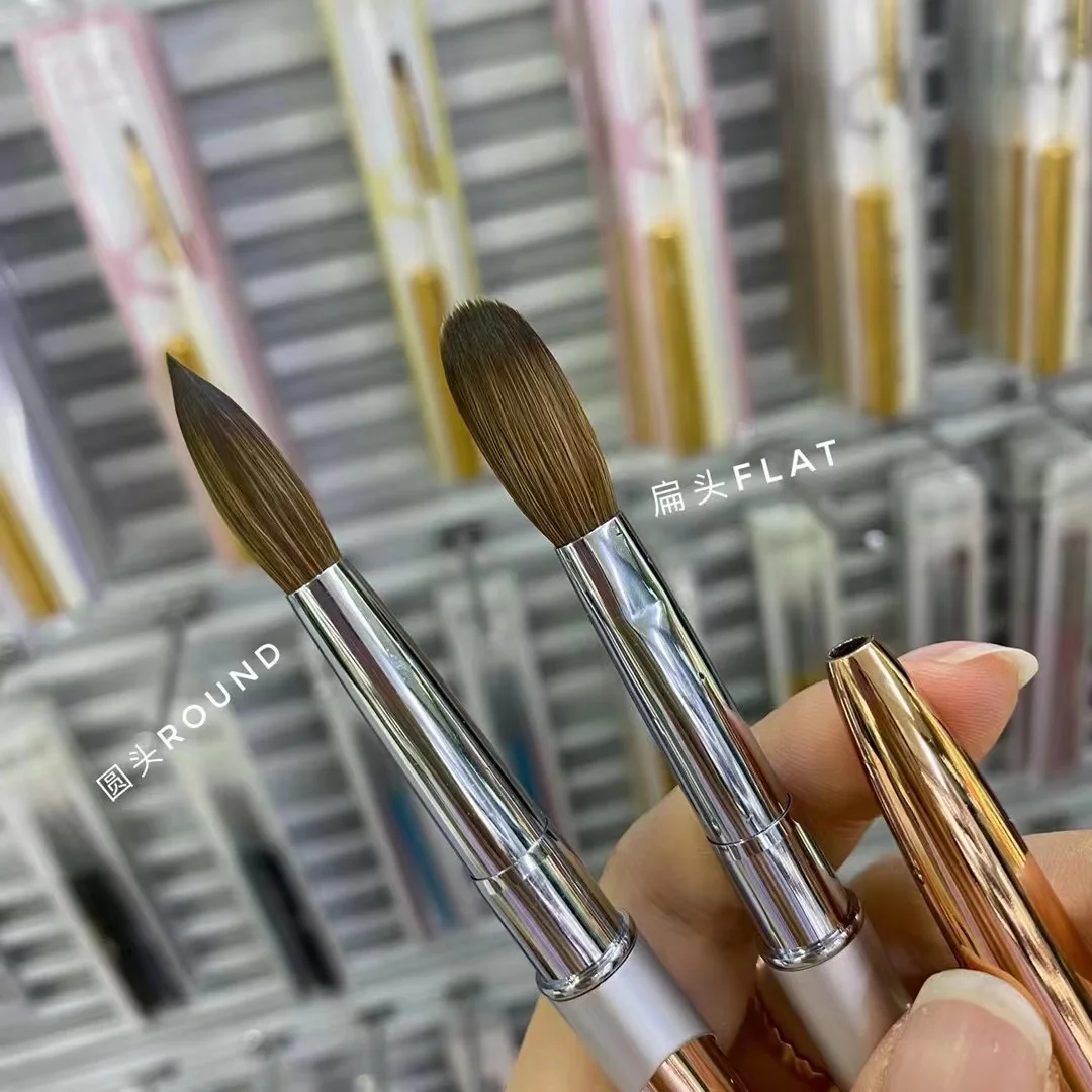 Высококачественная 100% чистая колинская акриловая щетка для ногтей Kolinsky для профессионального использования в маникюрном салоне