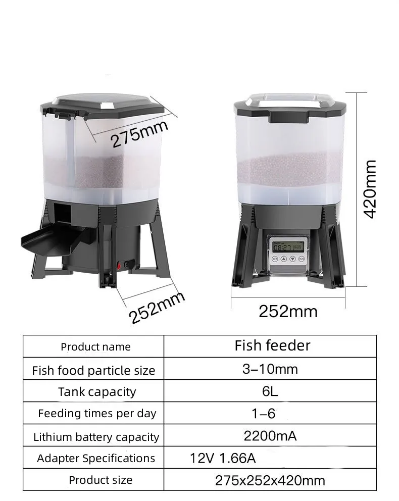 Spot Goods Offer Solar Automatic Koi Fish Feeder Feederauto Pond Fish ...