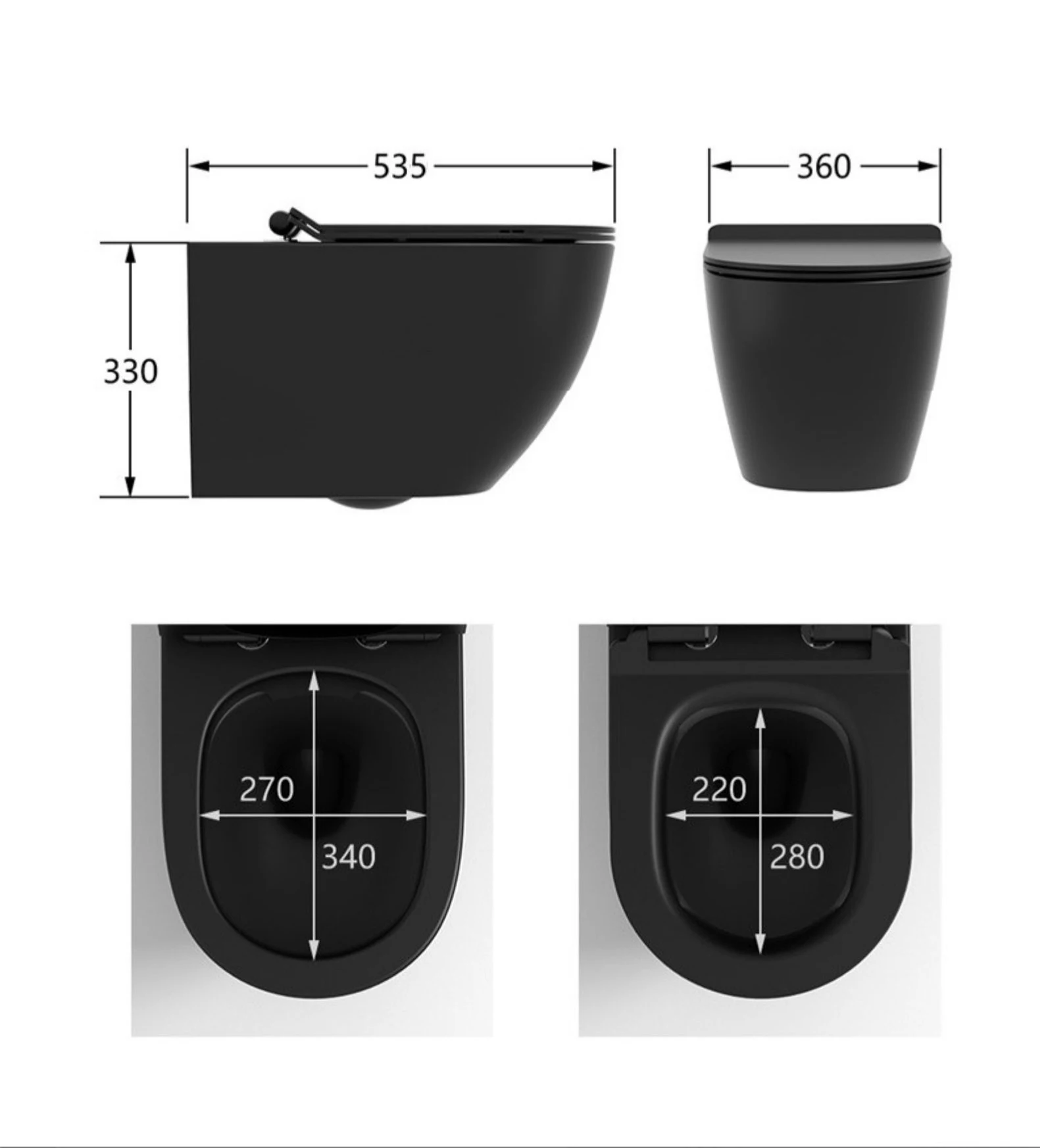 Wall hanging european rimless p trap modern color ceramic sanitary ware wc wall mounted drain matt black wall hung toilet details