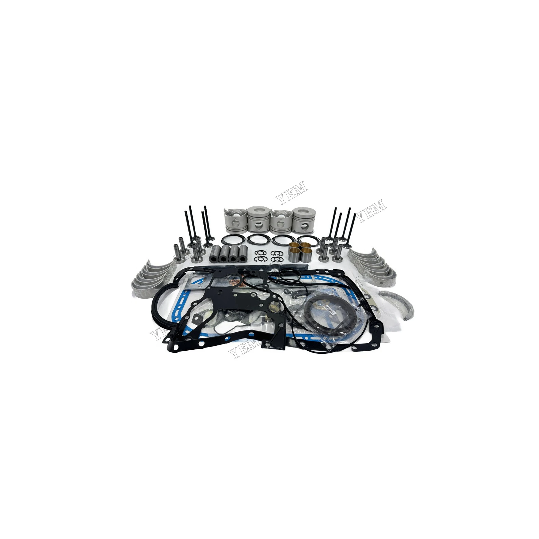 Engine Rebuild Kit With Piston Ring Bearing Valves Overhaul Gasket Set Compatible for Isuzu 4JA1s Replacement Engine Spare Parts