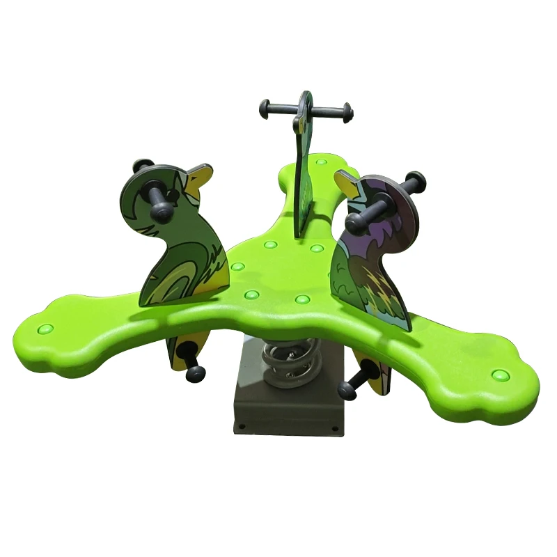 Children's Outdoor Plastic Seesaw Rocking Chair Outdoor Playground Spring Horse Toys the Seesaw Has Three Seats