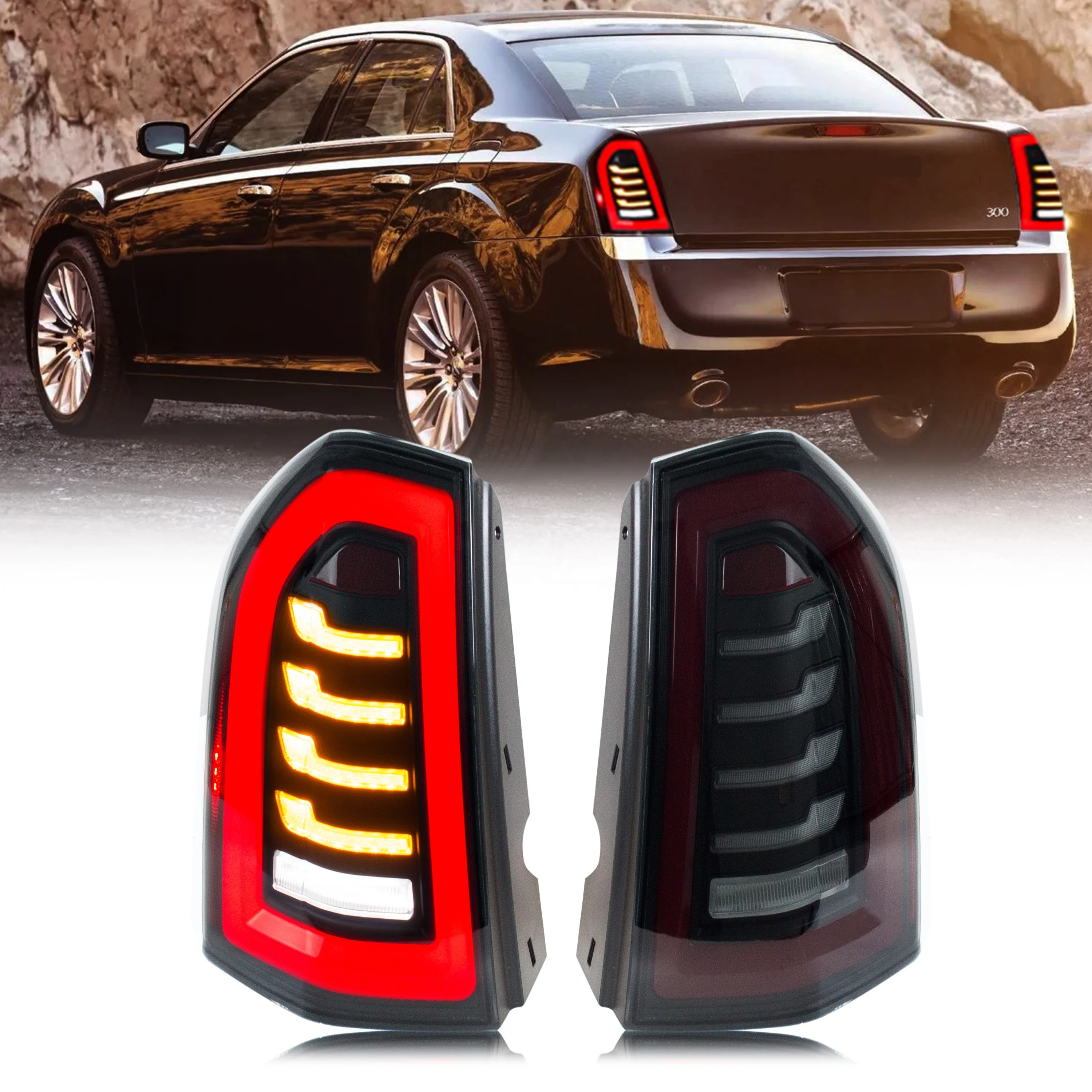 Auto Part LED Lamp Tail Light for Chrysler 300C 2011 2014 Dynamic Turn Signal DRL Brake Assembly
