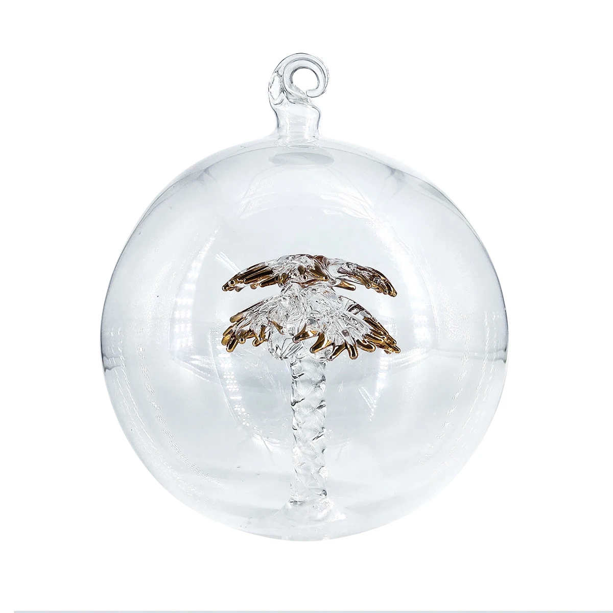 Personalised handmade hand blown clear glass hanging xmas Christmas tree baubles ball ornaments crafts wholesale details