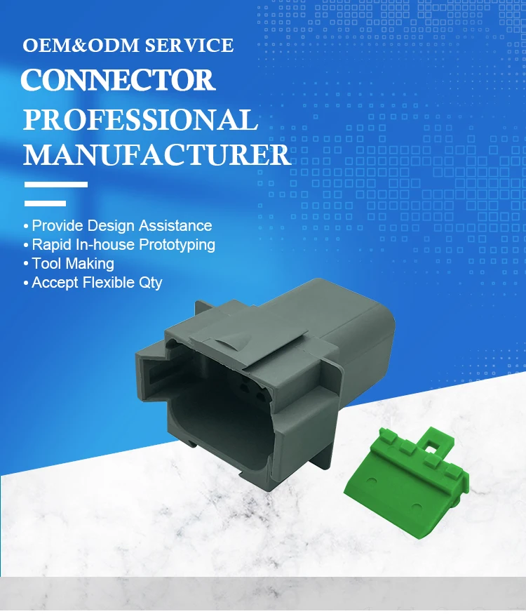 8-way Deutsch DT plug shrink boot with wedge lock for many marine, automotive, racing and industrial applications factory