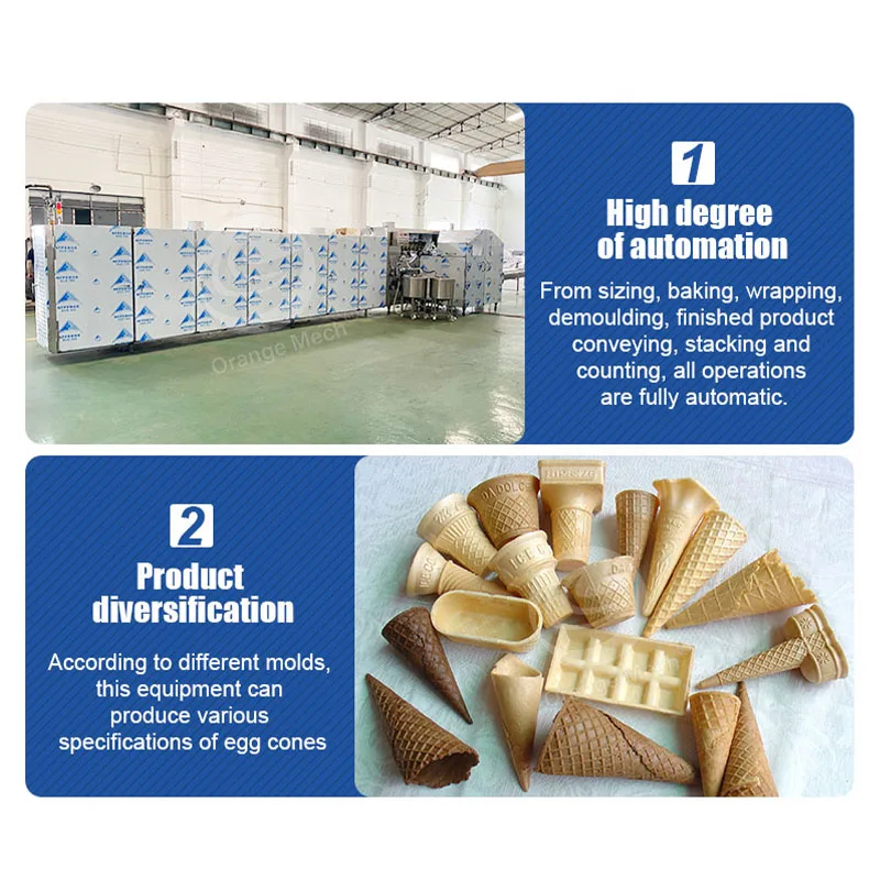 多機能ワッフルコーンローラーアイスクリームコーンビスケット製造機