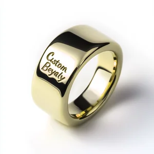 Ladies Custom Gold Rings with INS Style Custom Letters 18k Real Gold Cute Jewelry for Women Perfect Gift