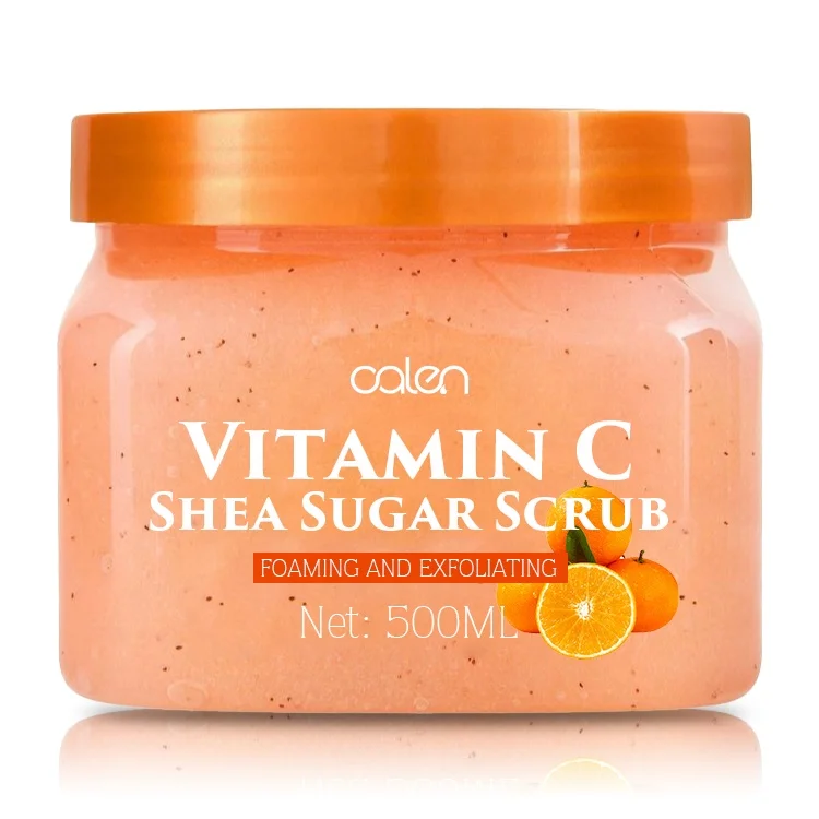 Natural Cleansing Hydrating and Exfoliating Scrub Vitamin C VC Shea Sugar Scrub Private Label