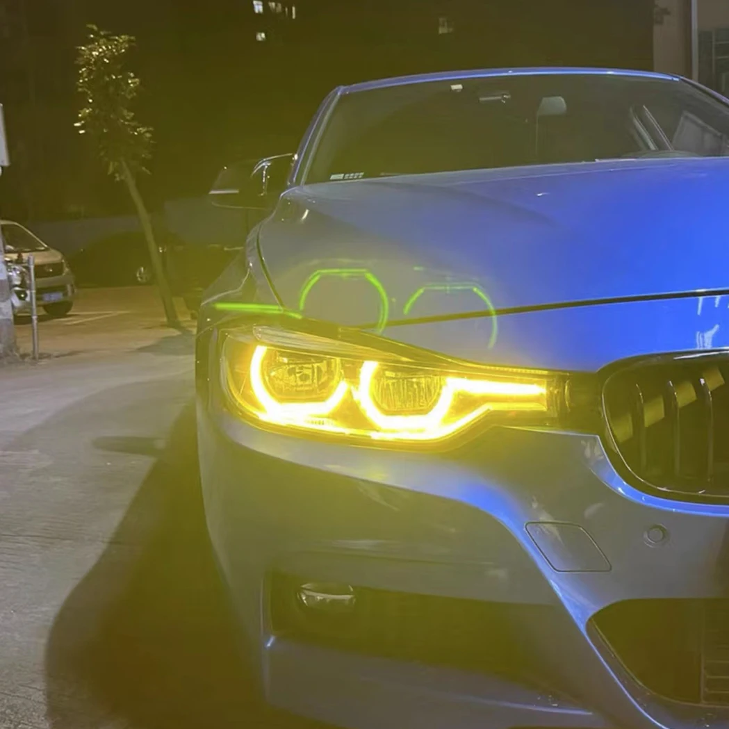 Yellow Angel Eyes For Bmw F30 F35 320i 328i 330i 340i Led Headlight ...