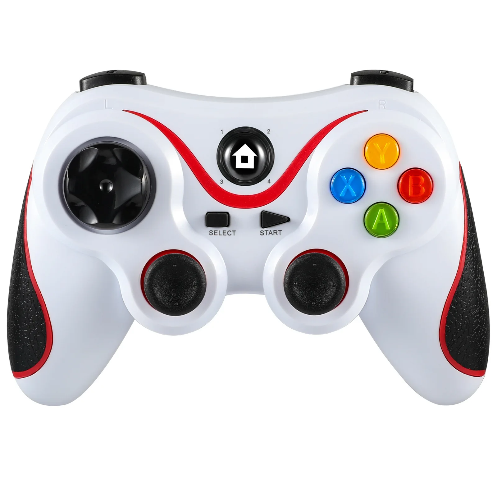 V8 Wireless BT Gamepad for Android/iOS/PC/TV Dual Vibration Controller Compatible with Home Consoles  Portable Devices