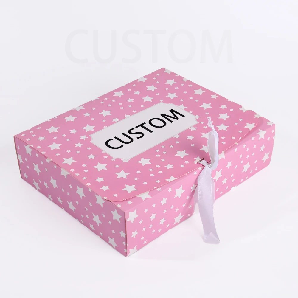 Jinayon Tilpasset Bærbart Hvitt Overtrukket Gaveeske Matt Gullfarget Folie Sluttestykke for Fødselsdagsgave Myk Papirboks