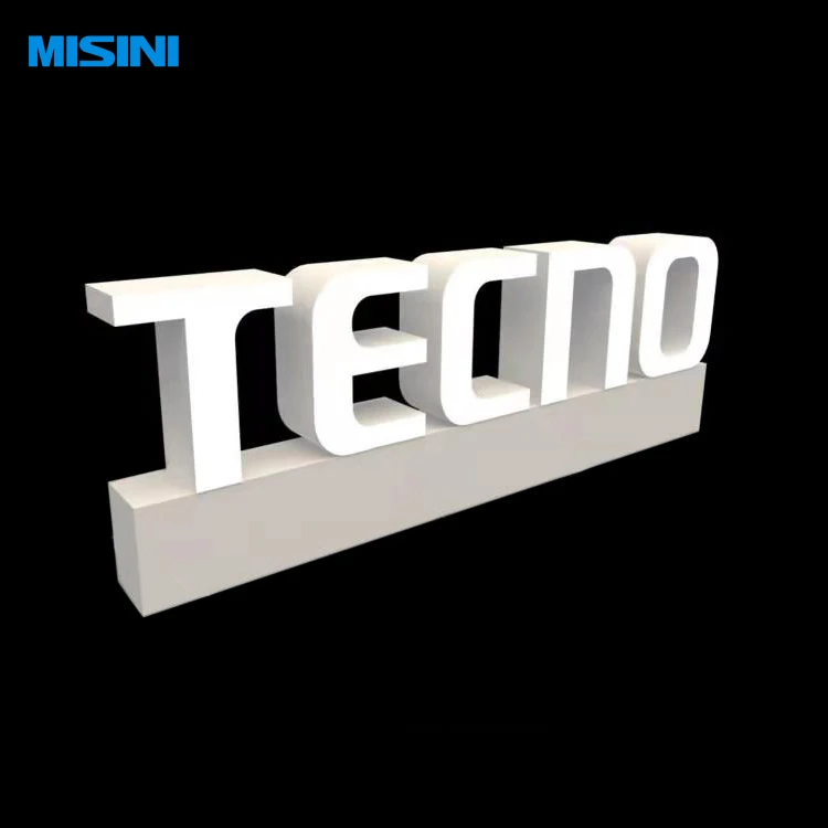 Customized Desktop Led Channel Letters Led Sign Counter Advertising Luminous Signs for TECNO Mobile Sale LED SIGN