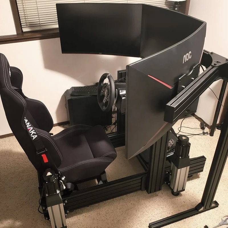 High Quality 40 Series Aluminium Profile 4080 Aluminum Sim Racing Rig Car Game Driving Simulator Cockpit From China Supplier