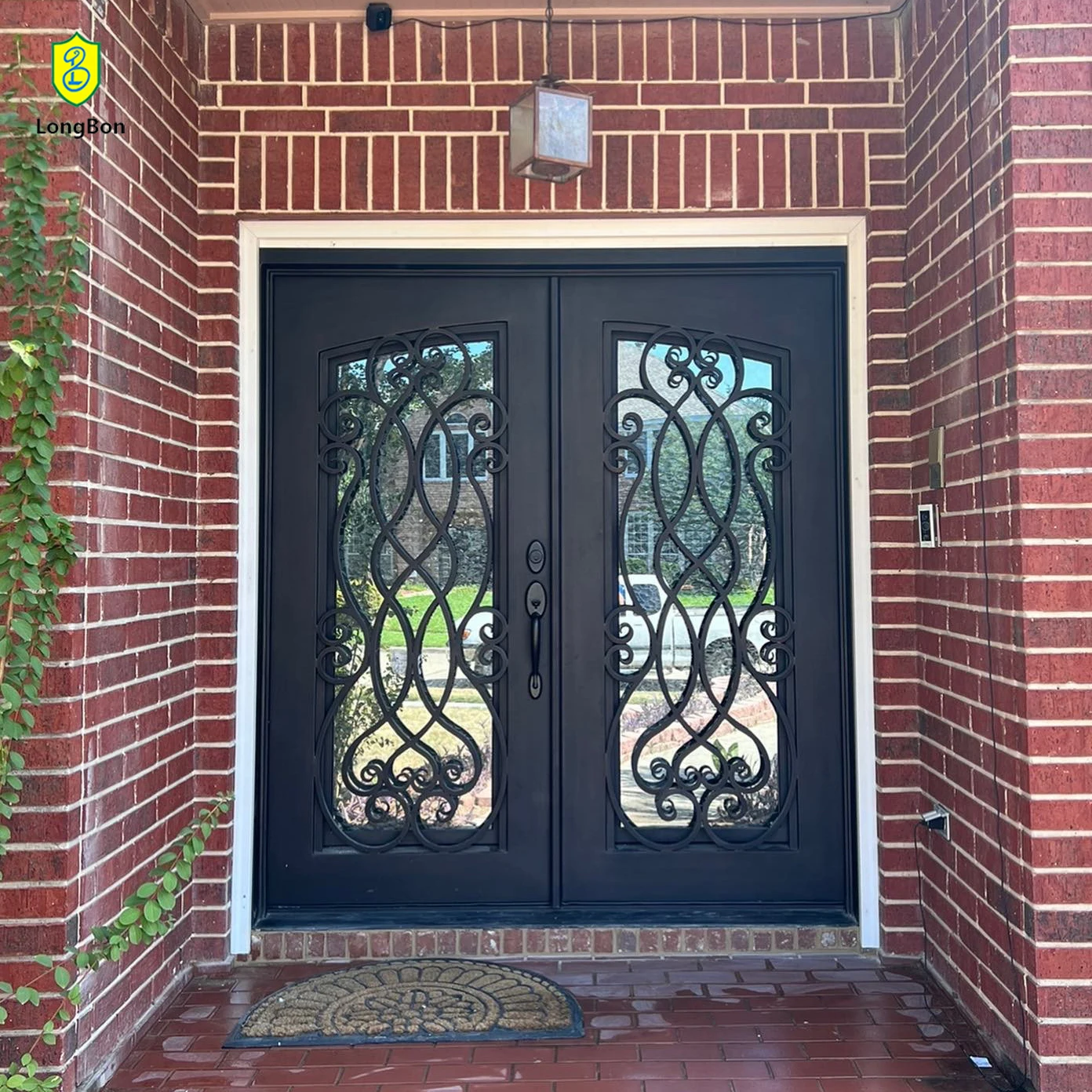 Exceptional Hand Forged Iron Door Celtic Inspired Carvings Exterior for Irish Style Abroad Homes Cultural Charm Strength