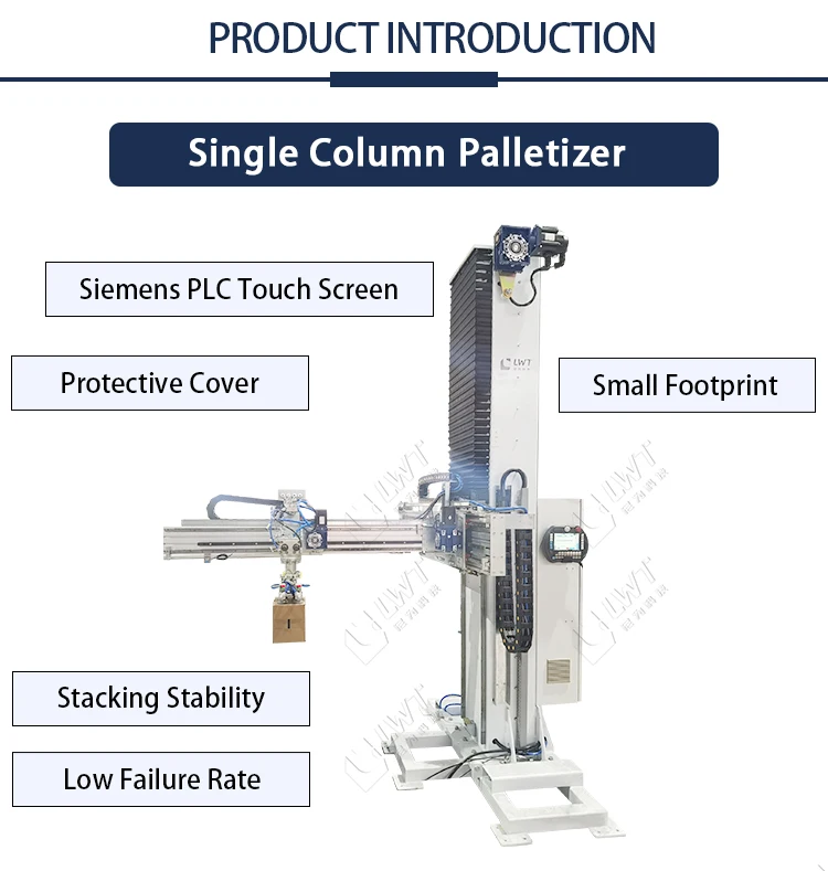 Automatic Palletizer/single Column Palletizing Machine/whole Layer Clamp Type Palletizer
