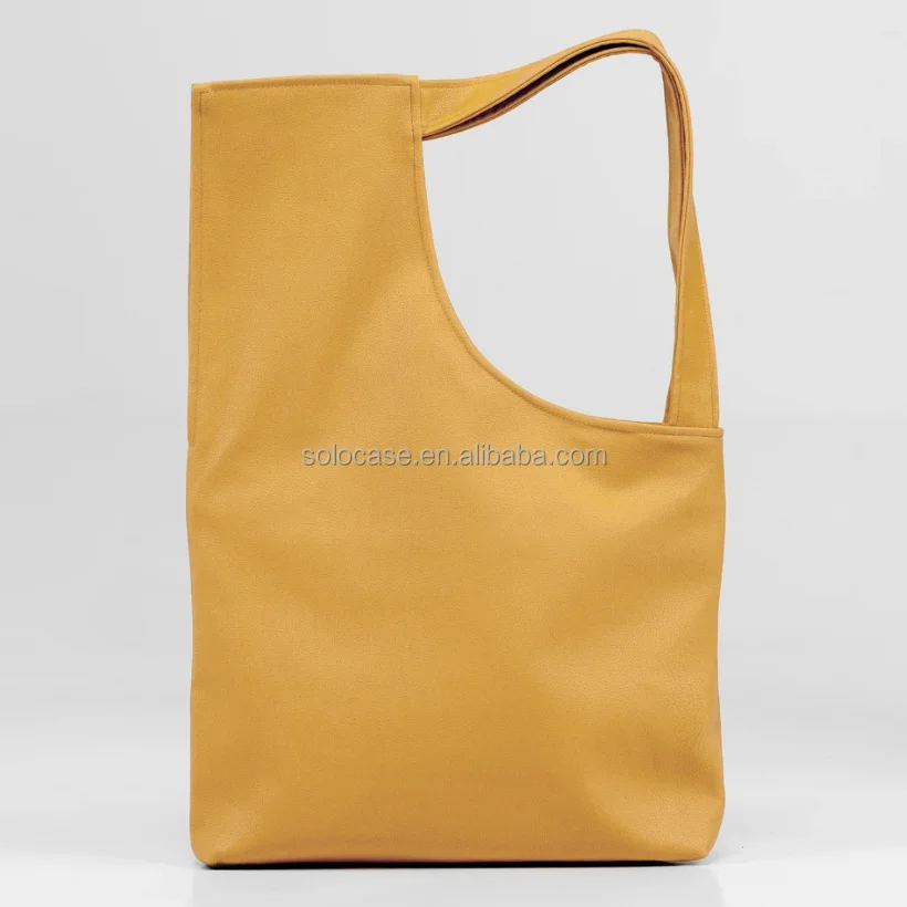 Vegan Leather Shoulder Shopping Bag