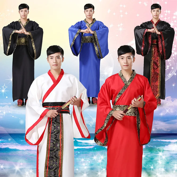 Hanfu Male Clothing Mens Tv Film Cosplay Costume Chinese Traditional Ancient Robe Embroidery