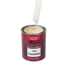 Crystal Gold Pearl 1K Metallic Acrylic Resin Paint Car Spraying PU Paint  Auto Refinish Coating With Mixing System