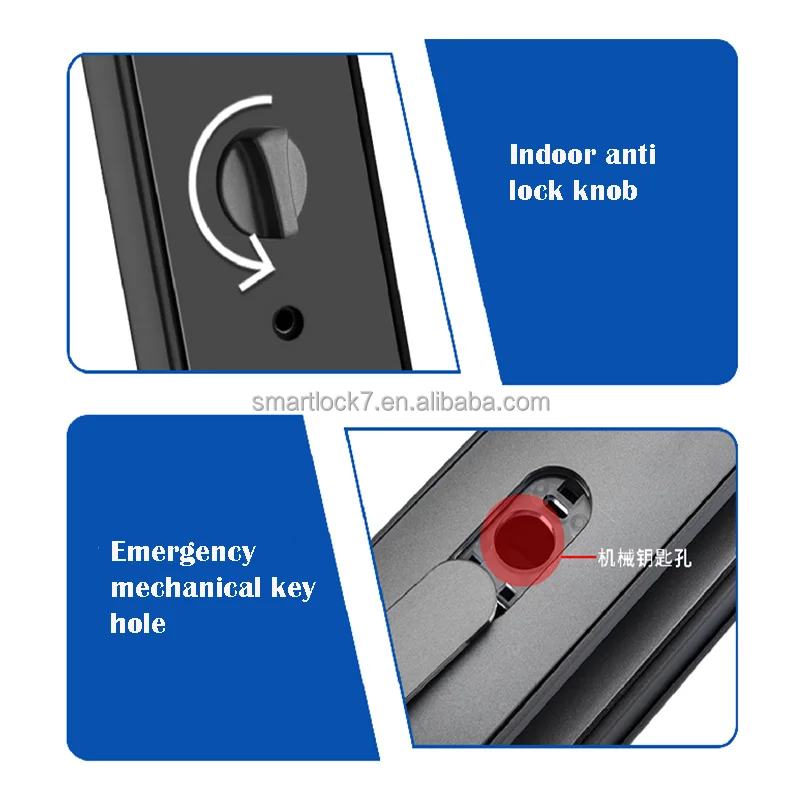 Smart Home System Full Automatic Security Door Lock System Electric Keyless Digital Fingerprint Combination Smart Door Lock