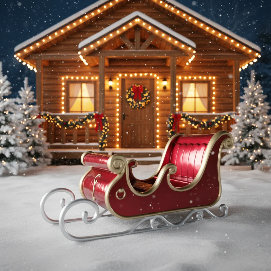 屋外用カスタム商業用グラスファイバー製クリスマススレッド 屋外用カスタム商業用グラスファイバー製クリスマススレッド