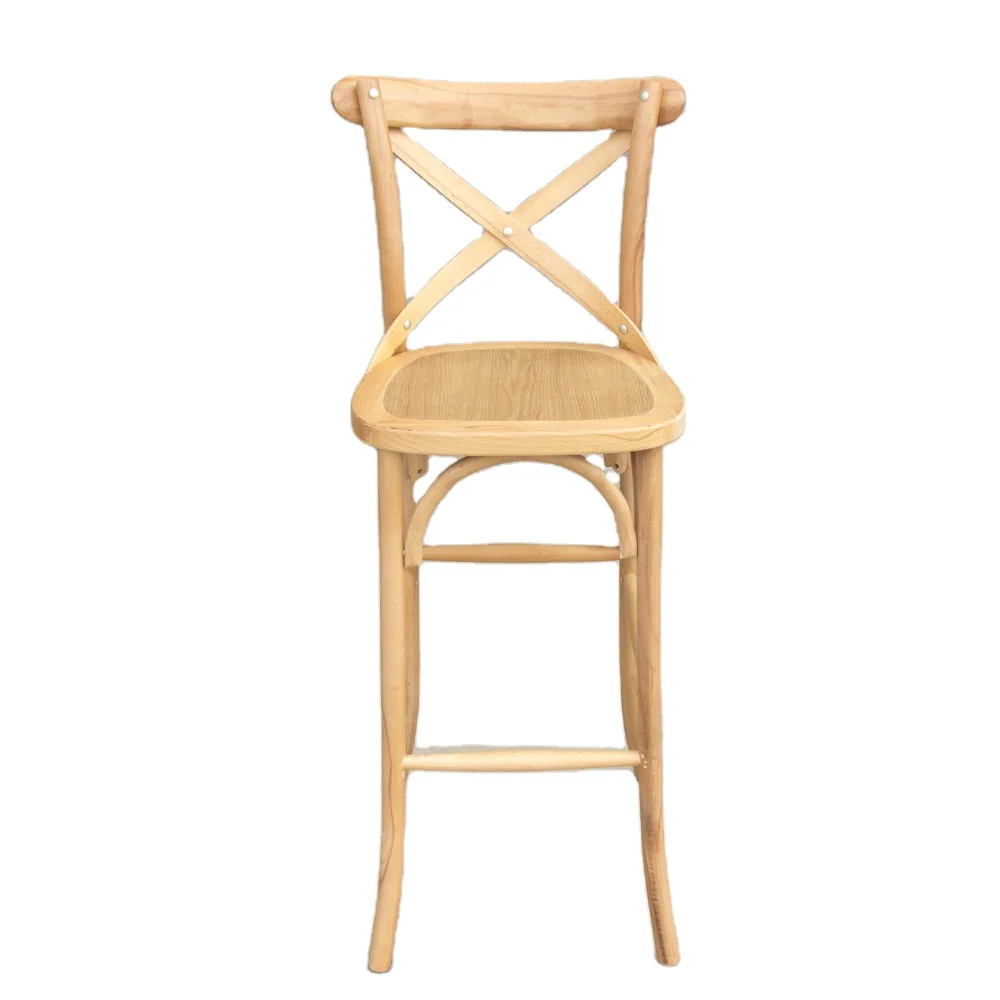 Современная антикварная металлическая барная стойка с крестообразными спинками для домашнего ресторана или наружного использования Заводская дешевая деревянная рама