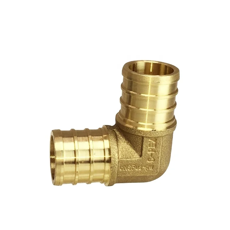 Green Valve High Quality 3/4inch pex brass elbow fitting brass equal elbow with cUPC