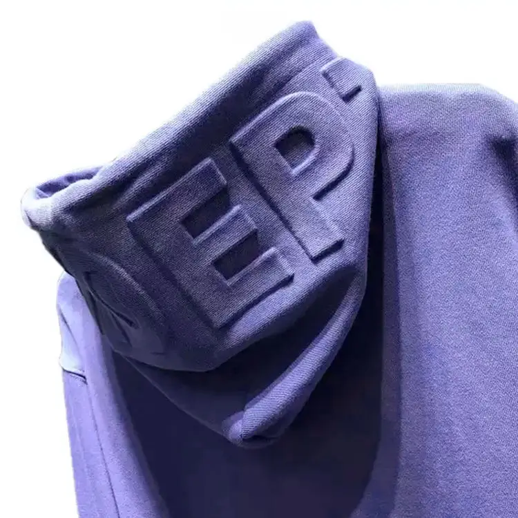 Clothing Manufacturers Custom Embossed Hoodie French Terry Hoddies