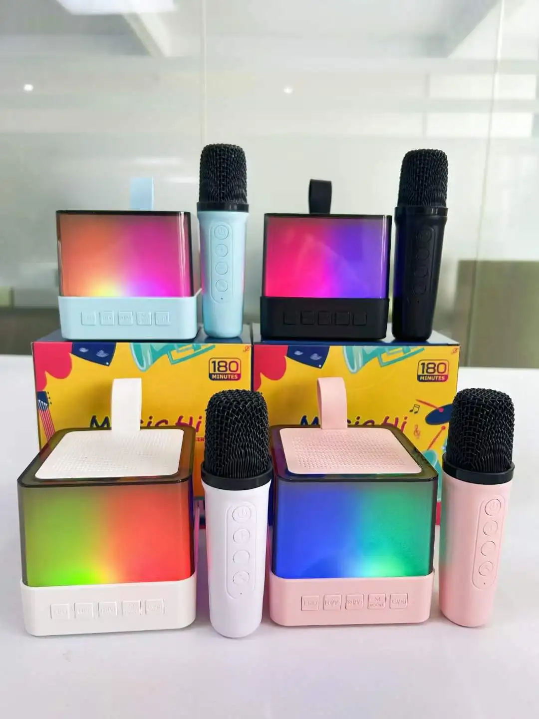 Wireless Microphones Karaoke Mikrofon Kinder Rosa - Tragbare Karaoke Maschine Mit 2 Mikrofonen Für Mädchen Kinder Karaoke Set Mit 2 Mikrofonen Kinder Mikrofon