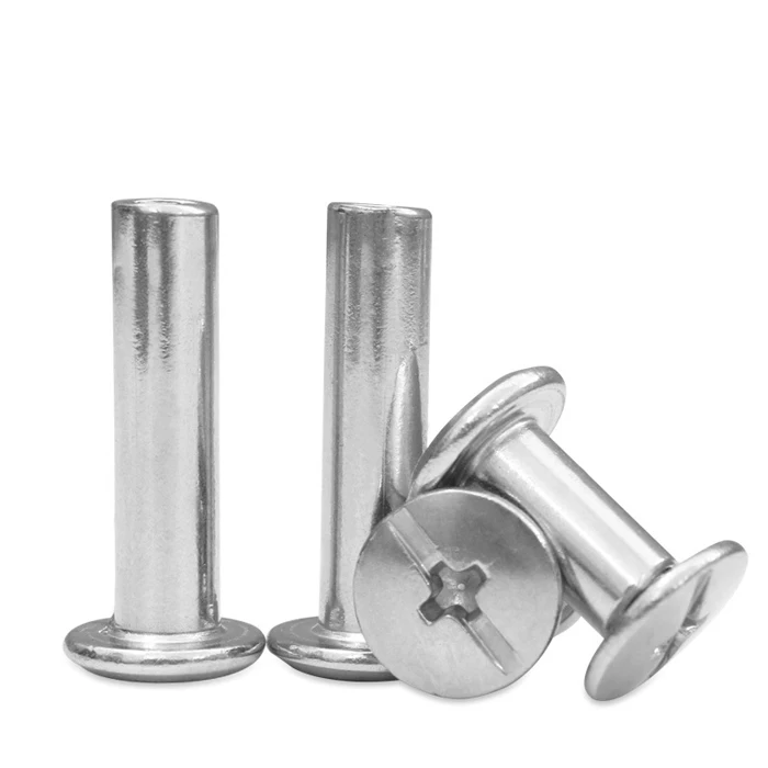 Fastener Barrels Male And Female Screw Phillips Head Chicago Screw Stainless Steel Binding Screw