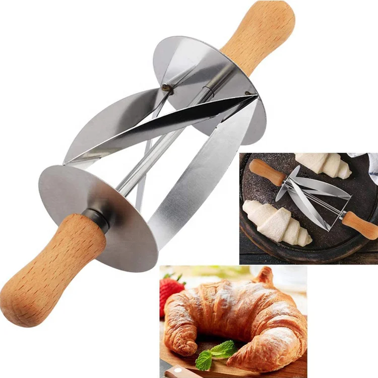 For Making Croissant Bread Dough Pastry Rolling Cutter Baking Tool  Stainless Steel - AliExpress