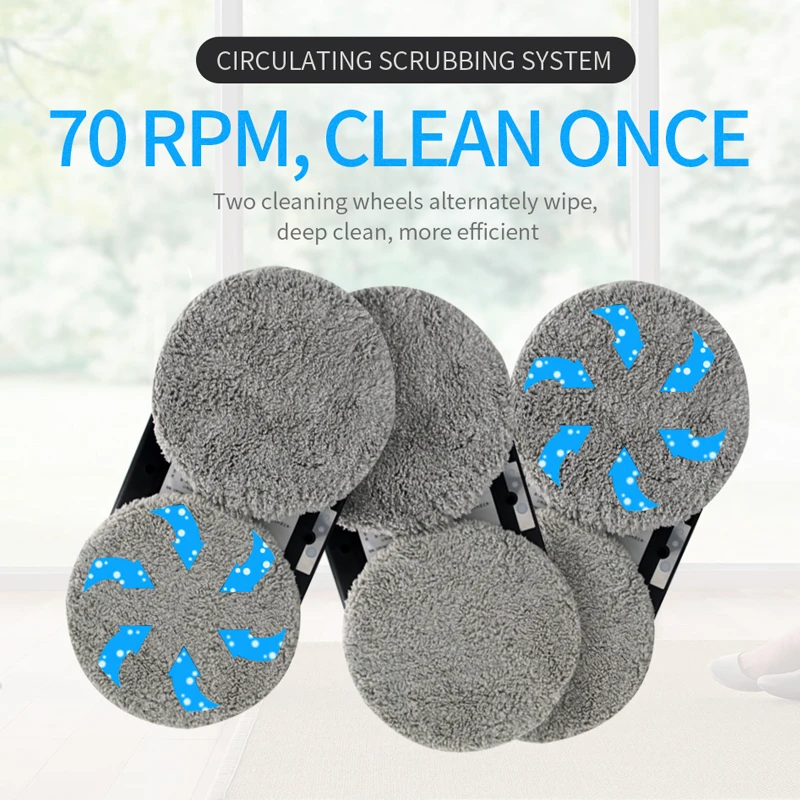 Window Cleaner Robot with Automatic Water Spray Glass Cleaning Robotic for Indoor and Outdoor Glass Tile Window Smart Cleaner