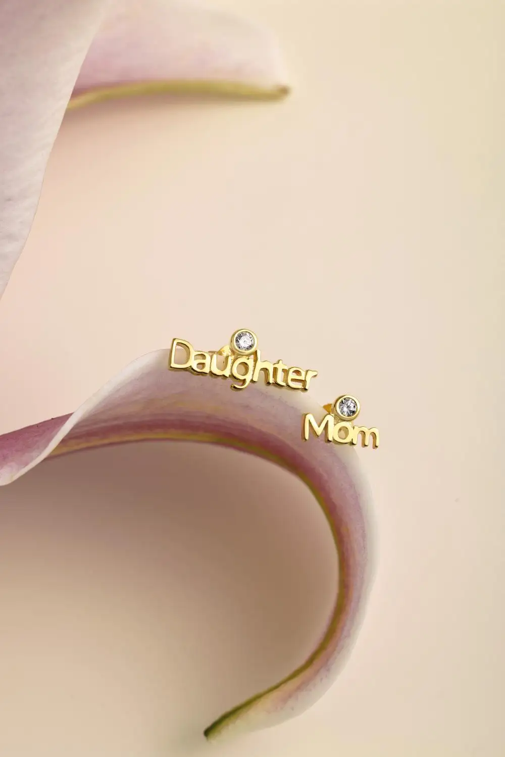 KAKODIY 925 Gorgeous Sterling Silver Stud Earrings with Zirconia Mother's Day Gold Plated Earrings detail 1