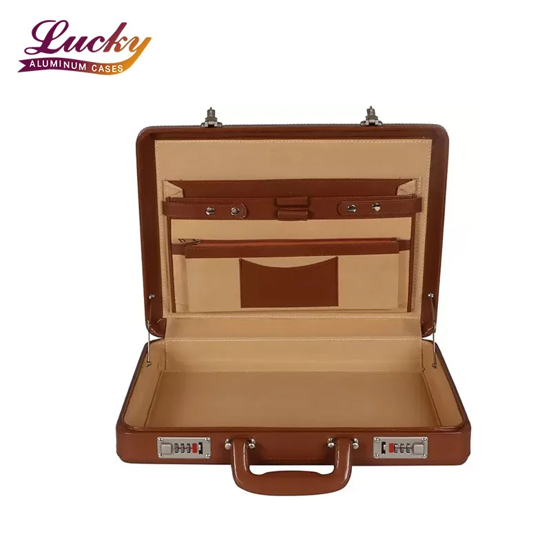 Low Price Briefcase Hard Attachment Briefcase For Men Thin Hardside Laptop Case With Combo Lock