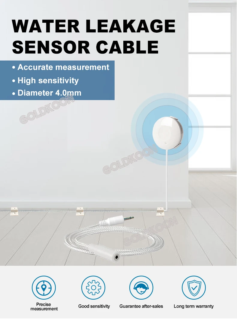 Goldkoon Wireless Water Leakage Detection Belt Water Immersion Sensor