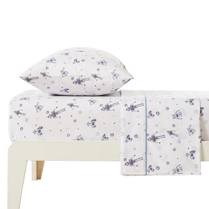 For KOSMOS Children's Bed Sheet Set Printed Cartoon Cotton Plain Style Flat Sheet for Hotels