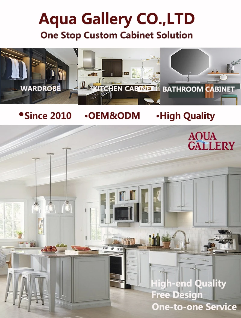 Custom Modern White Melamine Modular Kitchen Cabinet Large Space ...