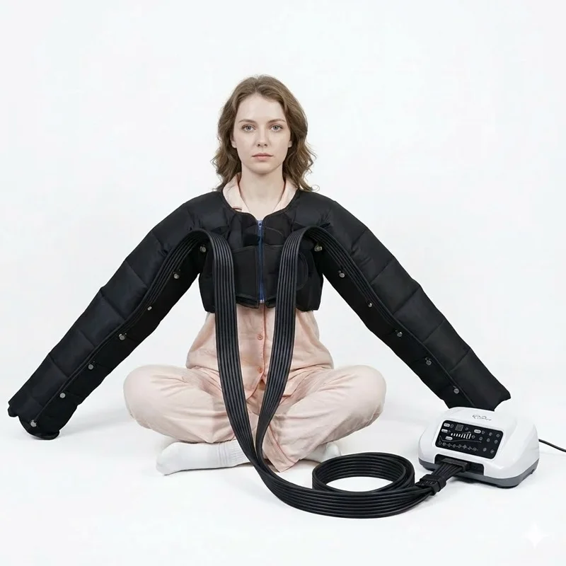8-Kammer-Luftkompressions-Recovery-Pumpe, Ganzkörper-Pressotherapie-Jacke mit Hose