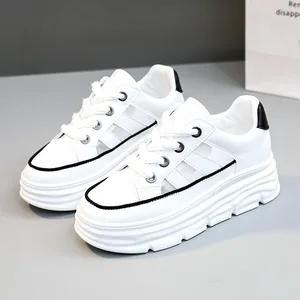 W3606 Wholesale Summer Women's Mesh Shoes Hollow Breathable Thick Sole Shoes Versatile Casual Flat Shoes