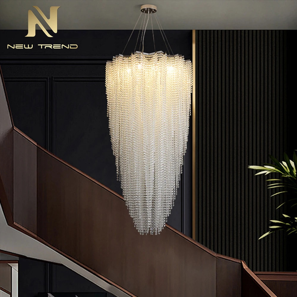CPL-224 Modern Design Hotel Restaurant Villa Decorative Light Fixture Custom Large Luxury Crystal Chandelier Lamp