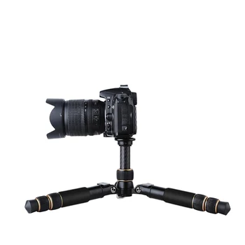 Q166C Carbon Fiber Small Tripod Ball Head Professional 8kg Load Mini Micro Laptop Tripod Camera 200mm Folded Table Tripod detail image