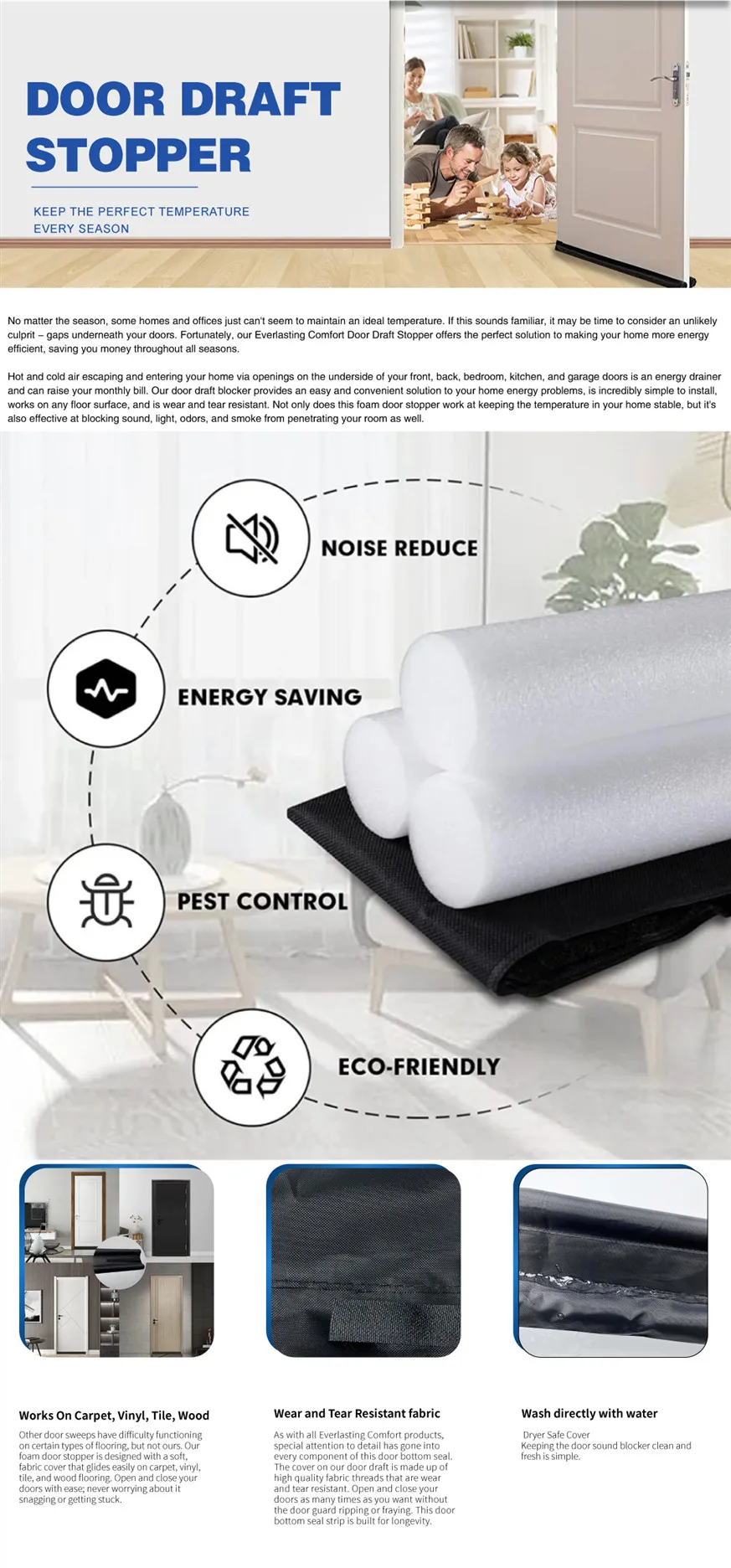 Keep The Temperature Every Season Door Draft Stopper Buy Garage Door