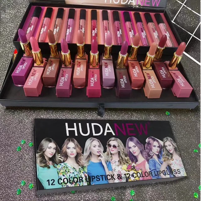 Hot selling Lipgloss With lipstick Set Matte Lipstick Waterproof Long Lasting Non Stick Vegan Makeup Gift 24 Pcs In One Box - Image 3