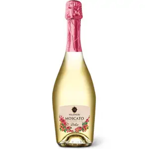 Italian Moscato Sparkling Wine Charmat Method Perfect Pairing for Desserts and Fruit 6 Bottles Per Box