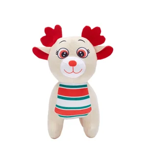 Plush Reindeer Stuffed Animal Soft Doll Christmas Deer Toy for Child Gift Customized Size Toy Wholesale Plush
