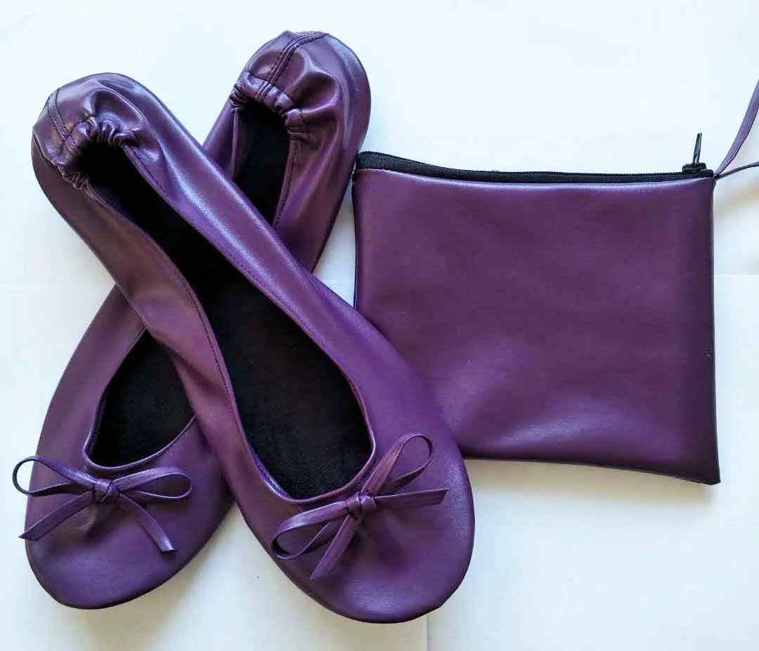 Folding slippers Party Gift Rollable and Disposable After Party Womens Flat Shoes