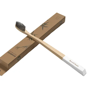 Custom Logo Natural Bamboo Toothbrush Organic Eco-Friendly Biodegradable Toothbrush for Adults