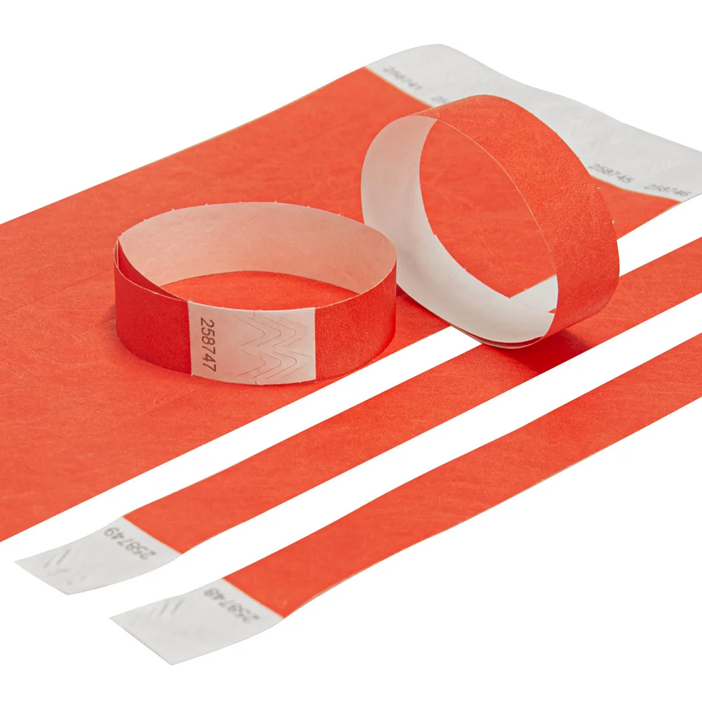 Disposable Custom Waterproof Tyvek Paper Bracelets Swimming Pool