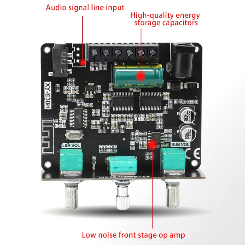 2.1 Channel 2*15W+30W Power Subwoofer Amplifier Board HiFi Class D ...