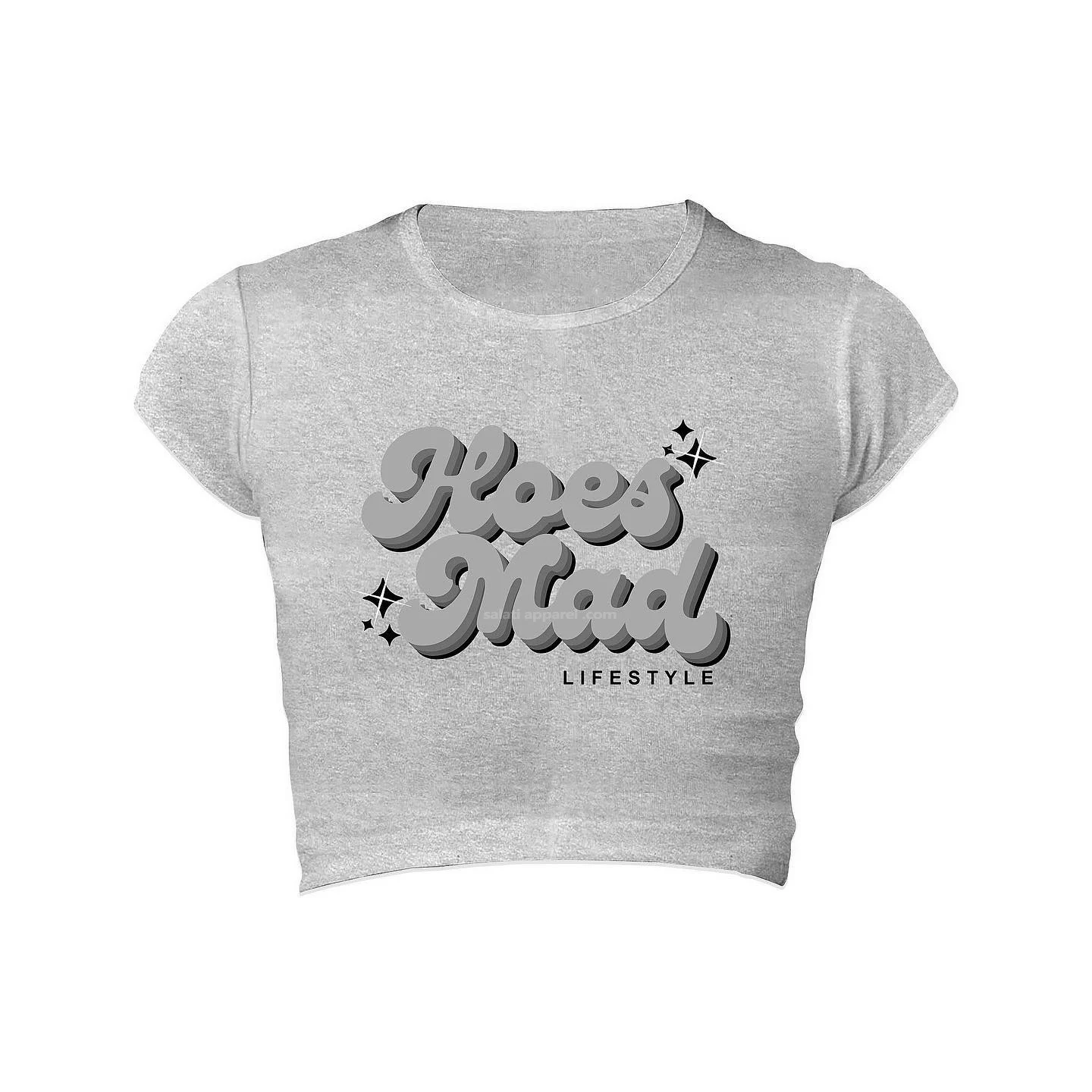 Screen Print Fitted Slim Fit T-shirts Custom Summer T Shirts Crew Neck 100% Cotton Streetwear Crop Tops Tshirts for Women gallery 8