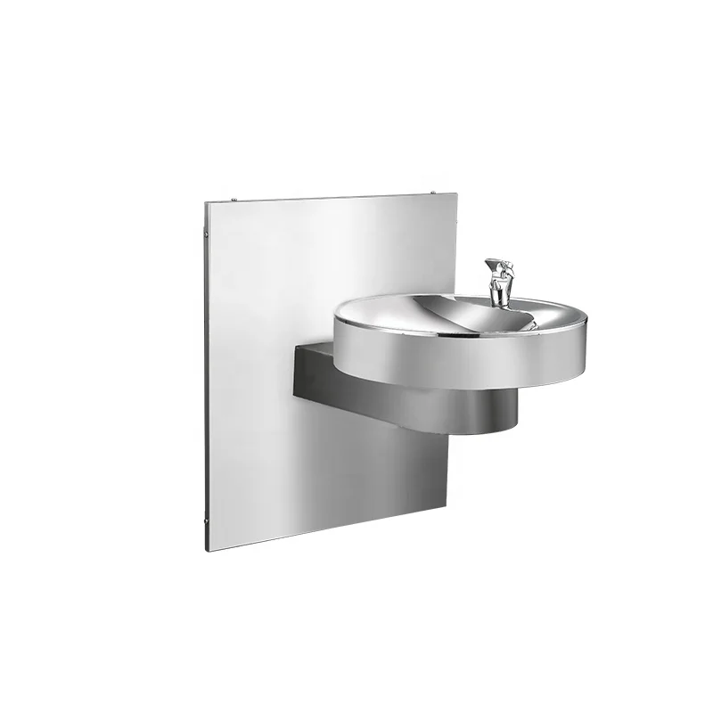 stainless steel double basin wall mounted drinking water fountain for school